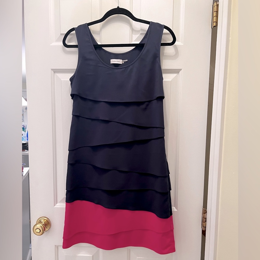 Calvin Klein Dress, blue and pink size 4